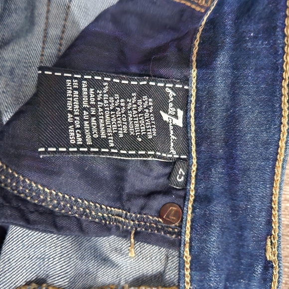 7 FOR ALL MANKIND 25 Ankle skinny with frayed angled hem in glam medium - Picture 2 of 4